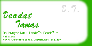 deodat tamas business card